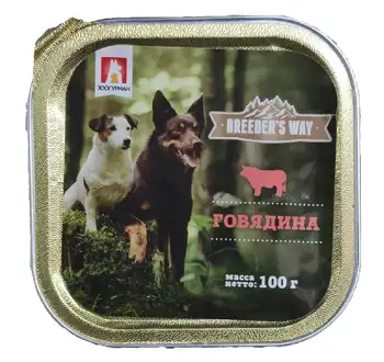 Зоогурман Breeder's Way влажный корм для взрослых собак с говядиной (ламистер)
