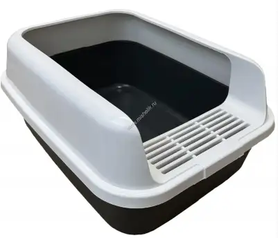 Купить homecat Комфорт плюс туалет для кошек с бортиком черно-белый