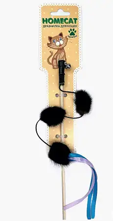 Купить homecat Дразнилка Три помпона для кошек, на резинке