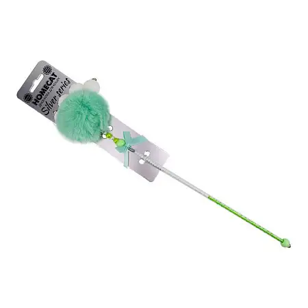 Купить homecat silver series дразнилка для кошек помпон с бусинками мятная